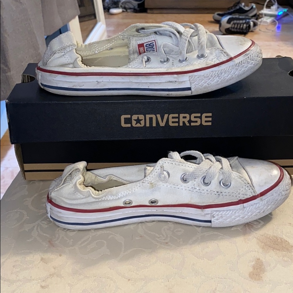 White Converse size 2